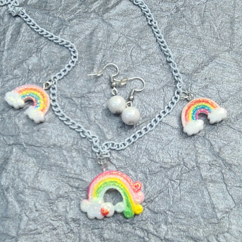 Girls Necklace-Rainbow Girls Necklace-Simple Necklace